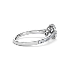 Georgina Lab Oval Diamond Halo Engagement Ring Platinum 1.00ct F/VS1