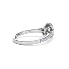 Georgina Lab Oval Diamond Halo Engagement Ring 18K White Gold 1.00ct F/VS1