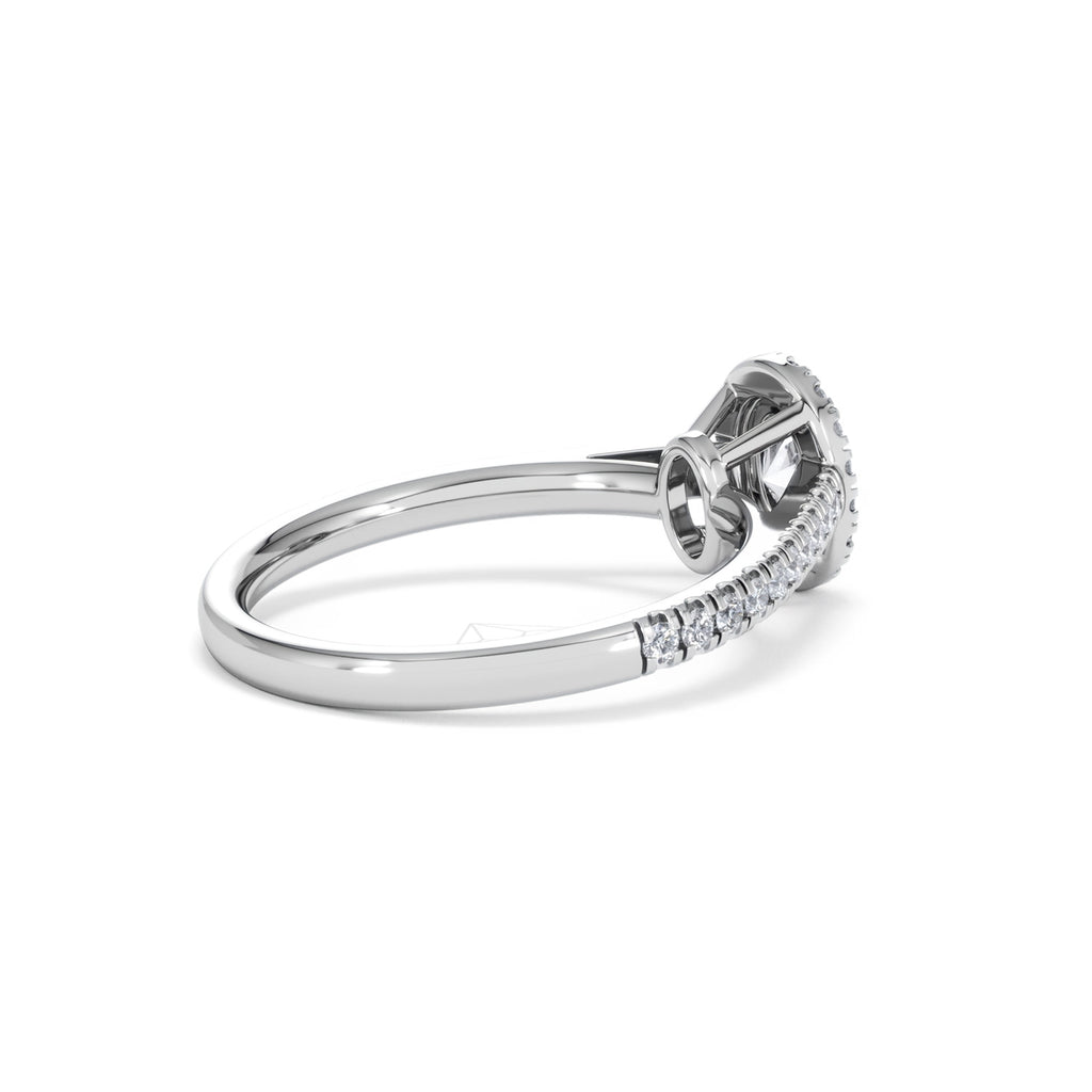 Georgina Lab Oval Diamond Halo Engagement Ring Platinum 1.00ct F/VS1