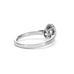 Georgina Lab Oval Diamond Halo Engagement Ring Platinum 1.00ct F/VS1