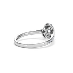 Georgina Lab Oval Diamond Halo Engagement Ring Platinum 1.00ct F/VS1