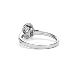 Georgina Lab Oval Diamond Halo Engagement Ring Platinum 1.00ct F/VS1
