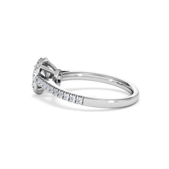 Georgina Lab Oval Diamond Halo Engagement Ring Platinum 1.00ct F/VS1