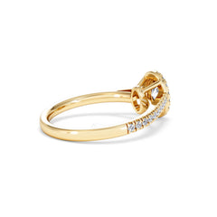Georgina Lab Oval Diamond Halo Engagement Ring 18K Gold 1.00ct F/VS1