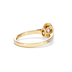Georgina Lab Oval Diamond Halo Engagement Ring 18K Gold 1.00ct F/VS1