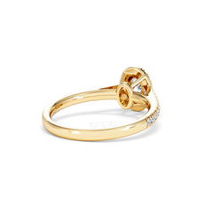 Georgina Lab Oval Diamond Halo Engagement Ring 18K Gold 1.00ct F/VS1