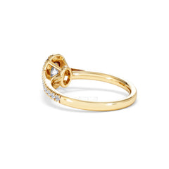 Georgina Lab Oval Diamond Halo Engagement Ring 18K Gold 1.00ct F/VS1