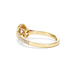 Georgina Lab Oval Diamond Halo Engagement Ring 18K Gold 1.00ct F/VS1