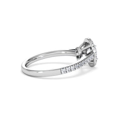 Georgina GIA Oval Diamond Halo Engagement Ring Platinum 1.30ct G/Vs