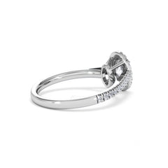 Georgina GIA Oval Diamond Halo Engagement Ring 18KW Gold 1.30ct G/Vs