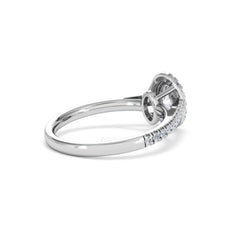 Georgina GIA Oval Diamond Halo Engagement Ring 18KW Gold 1.30ct G/Vs