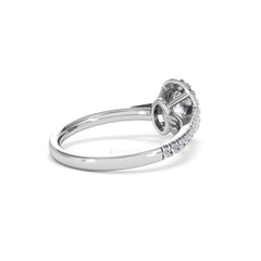 Georgina GIA Oval Diamond Halo Engagement Ring 18KW Gold 1.30ct G/Vs