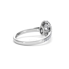 Georgina GIA Oval Diamond Halo Engagement Ring Platinum 1.30ct G/Vs