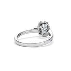 Georgina GIA Oval Diamond Halo Engagement Ring Platinum 1.30ct G/Vs