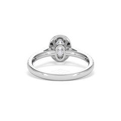Georgina GIA Oval Diamond Halo Engagement Ring 18KW Gold 1.30ct G/Vs