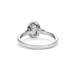 Georgina GIA Oval Diamond Halo Engagement Ring 18KW Gold 1.30ct G/Vs