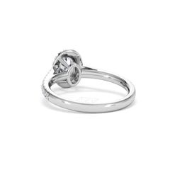 Georgina GIA Oval Diamond Halo Engagement Ring Platinum 1.30ct G/Vs