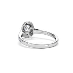 Georgina GIA Oval Diamond Halo Engagement Ring 18KW Gold 1.30ct G/Vs