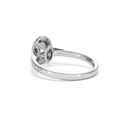 Georgina GIA Oval Diamond Halo Engagement Ring Platinum 1.30ct G/Vs