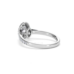 Georgina GIA Oval Diamond Halo Engagement Ring Platinum 1.30ct G/Vs