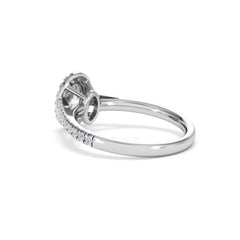 Georgina GIA Oval Diamond Halo Engagement Ring Platinum 1.30ct G/Vs