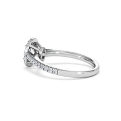 Georgina GIA Oval Diamond Halo Engagement Ring Platinum 1.30ct G/Vs