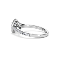 Georgina GIA Oval Diamond Halo Engagement Ring Platinum 1.30ct G/Vs