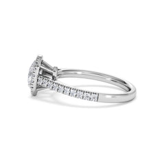 Georgina GIA Oval Diamond Halo Engagement Ring Platinum 1.30ct G/Vs