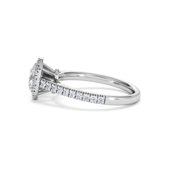 Georgina GIA Oval Diamond Halo Engagement Ring Platinum 1.30ct G/Vs