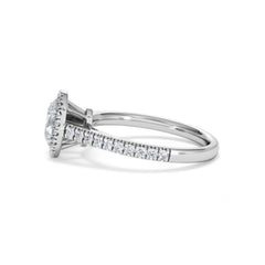 Georgina GIA Oval Diamond Halo Engagement Ring Platinum 1.30ct G/Vs