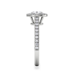 Georgina GIA Oval Diamond Halo Engagement Ring Platinum 1.30ct G/Vs