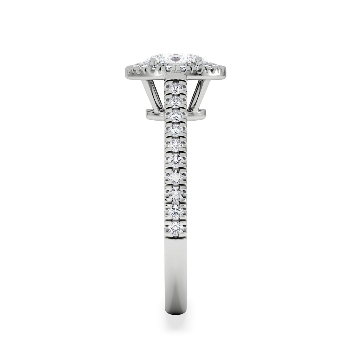 Georgina GIA Oval Diamond Halo Engagement Ring Platinum 1.30ct G/Vs