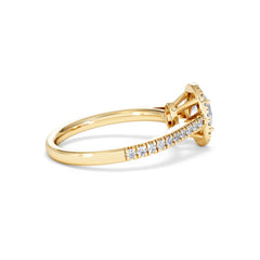 Georgina GIA Oval Diamond Halo Engagement Ring 18K Gold 1.30ct G/Vs