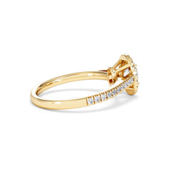 Georgina GIA Oval Diamond Halo Engagement Ring 18K Gold 1.30ct G/Vs