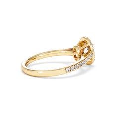 Georgina GIA Oval Diamond Halo Engagement Ring 18K Gold 1.30ct G/Vs
