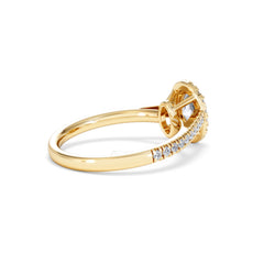 Georgina GIA Oval Diamond Halo Engagement Ring 18K Gold 1.30ct G/Vs