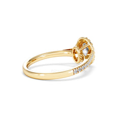 Georgina GIA Oval Diamond Halo Engagement Ring 18K Gold 1.30ct G/Vs