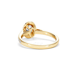 Georgina GIA Oval Diamond Halo Engagement Ring 18K Gold 1.30ct G/Vs