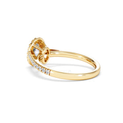 Georgina GIA Oval Diamond Halo Engagement Ring 18K Gold 1.30ct G/Vs