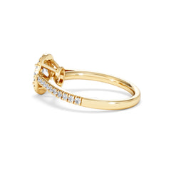 Georgina GIA Oval Diamond Halo Engagement Ring 18K Gold 1.30ct G/Vs