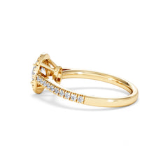 Georgina GIA Oval Diamond Halo Engagement Ring 18K Gold 1.30ct G/Vs