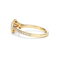 Georgina GIA Oval Diamond Halo Engagement Ring 18K Gold 1.30ct G/Vs