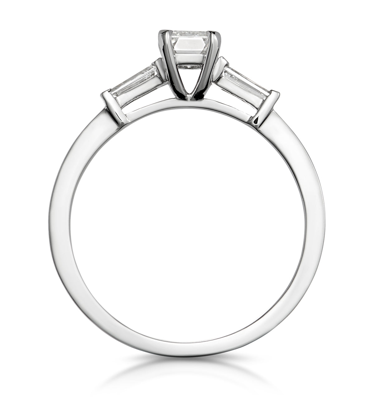 Genevieve Emerald Cut Diamond Ring in Platinum 0.70ct G/VS1