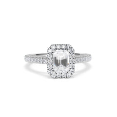 Annabelle Lab Diamond Halo Engagement Ring in Platinum 1.65ct F/VS1