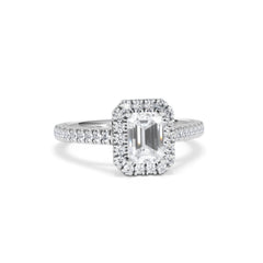 Annabelle Lab Diamond Halo Engagement Ring in Platinum 1.65ct F/VS1