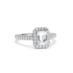 Annabelle Lab Diamond Halo Engagement Ring in Platinum 1.65ct F/VS1