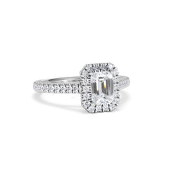 Annabelle Lab Diamond Halo Engagement Ring in Platinum 1.65ct F/VS1