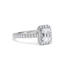 Annabelle Lab Diamond Halo Engagement Ring in Platinum 1.65ct F/VS1