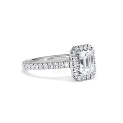 Annabelle Lab Diamond Halo Engagement Ring in Platinum 1.65ct F/VS1