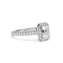 Annabelle Lab Diamond Halo Engagement Ring in Platinum 1.65ct F/VS1
